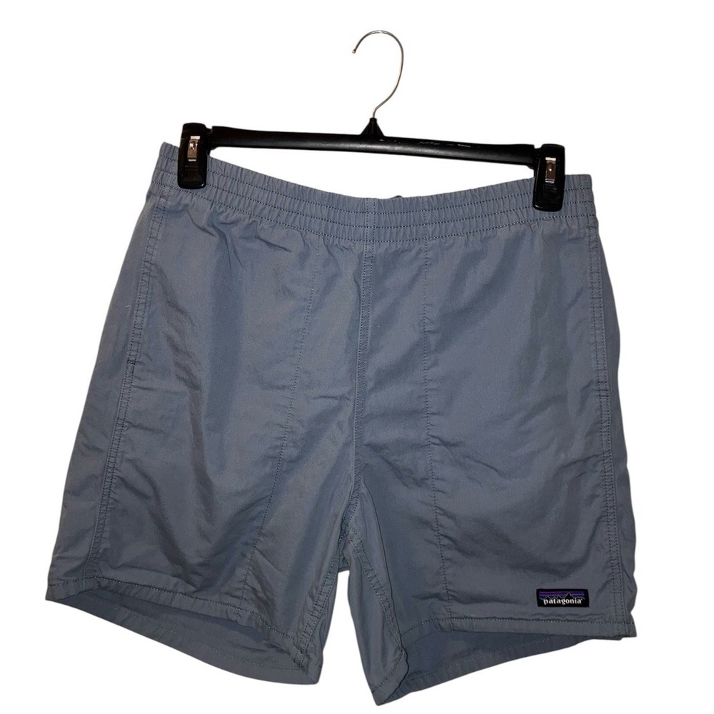 Patagonia Funhoggers Shorts Thermal Blue Hiking Outdoors Sz M 6" Inseam Cotton